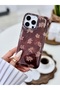 iPhone 16 Promax Compatible Shine Brown Flower Color Gradient Shiny Silicone Protective Case - 2