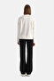 بنطلون نسائي أسود مضلع بأرجل واسعة على الطراز الإسباني - 2
