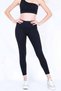 Women's Korean Leggings Black High Waist Stretchy Belize Fabric Sports Leggings - 7