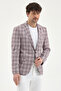 Polembia Men's Burgundy Polyviscose Fabric Slim Fit Mono Collar Sports Blazer Jacket - 6