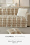 Luxury Fur-Trimmed Sofa Cover 170x215 cm Soft Plush Non-Slip Base Couch Cover Coffee Cream - 3