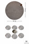 6 Pieces Anthracite Jute Placemats American Style Lux Plate Mats + Bread Plate Gift - 3