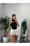 Women's White Pocket Detailed Extra Mini Shorts Yel221696 - 3