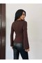 Women's Brown Drape Detailed Spanish Sleeve Sany Blouse Hzl25W-Fry123431 - 6