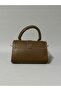 Women's Mini Crossbody Bag with Buckle Closure, Hand and Shoulder Bag, Caramel - 5