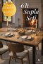 6 Pieces Anthracite Jute Placemats American Style Lux Plate Mats + Bread Plate Gift - 2