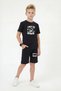 3-Piece Crew Neck Print Detailed Colorful Capri Boys' 6-Piece Top and Bottom Set - 2