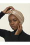Velvet Cross Open Beige Ready-To-Wear Turban Hijab Bonnet Suitable for Medical Use - 5