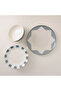 لا ميسا طقم أواني المائدة 18 قطعة بورسلان مجموعة طيبة، باللون الأخضر