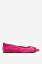 Women's Pointed Toe Buckle Ballerina Real Suede Leather Zy 4050