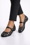 Glittery Silver Sequin Mary Jane Ballerina Shoes with Stylish Buckle and Orthopedic Sole for Everyday Wear - 2