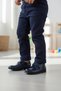 Boy Baby Dark Blue Leather Orthopedic Soles Classic Special Day Shoes - 2