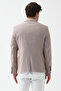Gonca Men's Dark Mink Polyviscon Fabric Mono Collar Slim Fit Sports Blazer Jacket - 7