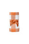 Bird of Life Orange Check, Muslin Baby Blanket, 70X70 cm - 2