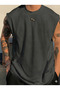 Men's Zero Sleeve Sports Sleeveless Plain T-Shirt - 2