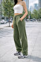 Women's Trendy Baggy Leg Modal Fabric Sweatpants with Double Pockets Wide Leg - 4