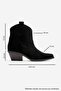 Elia Black Suede Genuine Leather Women's Western Boots - 3