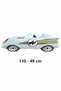 Car Themed Large Foil Balloon Blue Race Car |   Boy's Birthday Party Supplies