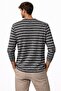 Men’s Striped Sweater Knit Long Sleeve T-Shirt – Soft Lightweight Casual Pullover - 2