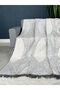 Aksu Double-Sided Cotton Blanket - 180X220 cm - Breathable & Soft - Folium Beige