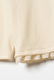 3-Piece Girls' Bottom-Top Set with Cardigan and Lace Collar Blouse, Brown - 7