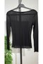 Women's Off-Shoulder Transparent Black Knitwear Blouse - 2