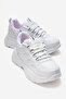 Women's Sneakers with Side Ring Pattern White White