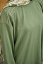 Women's Crew Neck Shoulder Stone Detail Regular Viscose Tunic Green - 5