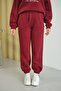 Women's Elastic Waist Sweatpants Burgundy - 4