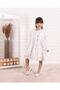 Ecru Lace Long Sleeve Girl's Mevlüt Dress |   Ruffled Collar, Cotton Lined Special Occasion Dress