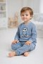 Baby Boy Stretchy Jeans 2-Piece Set Skateboarder Teddy Bear Printed Sweatshirt Tracksuit Set 6-9-12-18- - 4