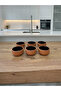 6-Piece Handmade Yogurt Bowl, Decorative Serving Bowl Black Glazed Clay Bowl - 7