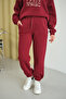 Women's Elastic Waist Sweatpants Burgundy