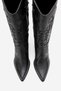 Matias Black Skin Genuine Leather Women's Embroidered Western Boots - 2