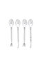 Stainless Steel Dessert Spoons Set of 4 with Round Handles
