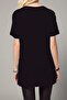 Yandan Slit Boyfriend Blouse Len0053 Black - 2