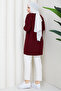 Women's Knitted Diamond Patterned Knitwear Tunic - 5