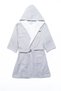 100% Muslin Hooded Pocket Children's Bathrobe with Elastic Waist - 6