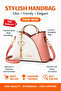 Modern and Classic New Generation PU Leather Handbag for Women, Girl – Heart Charm Top Handle Crossbody Bag - 3