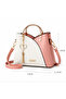 Modern and Classic New Generation PU Leather Handbag for Women, Girl – Heart Charm Top Handle Crossbody Bag - 4