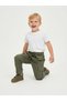 Boys' Cotton Elastic Waist Cargo Pocket Pack Soft Textured Trousers - 7