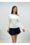 Women's Boat Neck Batwing Sleeve Lycra Jersey Blouse with Eyelets 13003