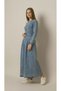 Girls' Modest Long Denim Dress Full Length-ELB-0052-9027 - 2