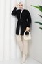 Women's Tok Straw Knitted Belted Knitwear Cardigan - 4