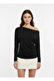 Women's Boat Neck Batwing Sleeve Lycra Jersey Blouse with Eyelets 13003 - 4