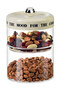 Two-Compartment Glass Storage Jar 8 X 20 cm – 750 ml + 600 Ml, with Acacia Lid - 7