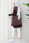 Women's Sleeves Corded Fabric Mercerized Silk Kupra Knitwear Tunic - 5