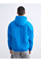 Blue Standard Fit Hooded Men's Coat - 5