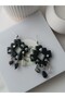 Black Ultra Light Ethnic Natural Stone Dangle Bohemian Textured Handmade Special Design Polymer Clay Earrings - 9
