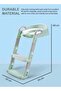 Aura Baby Potty Training Seat Chair with Ladder, Adjustable Step Height, Cushion Seat - Green - 7